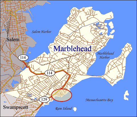 Map of Marblehead MA